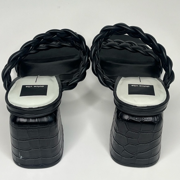 Dolce Vita Chunky Black Womens Sandels Size 10 - Picture 5 of 6